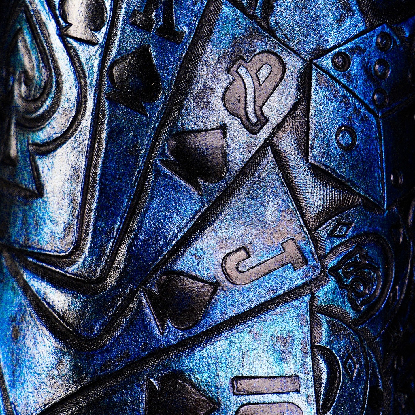 Blue Flush carved high cowboy boots