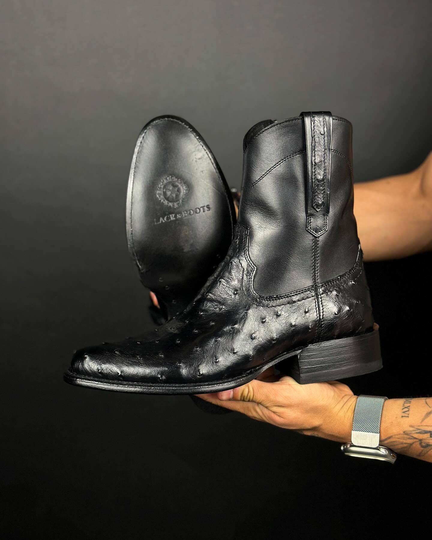Black Warrior Italian Leather Boots