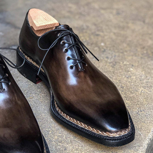 Dark brown Italian leather shoes