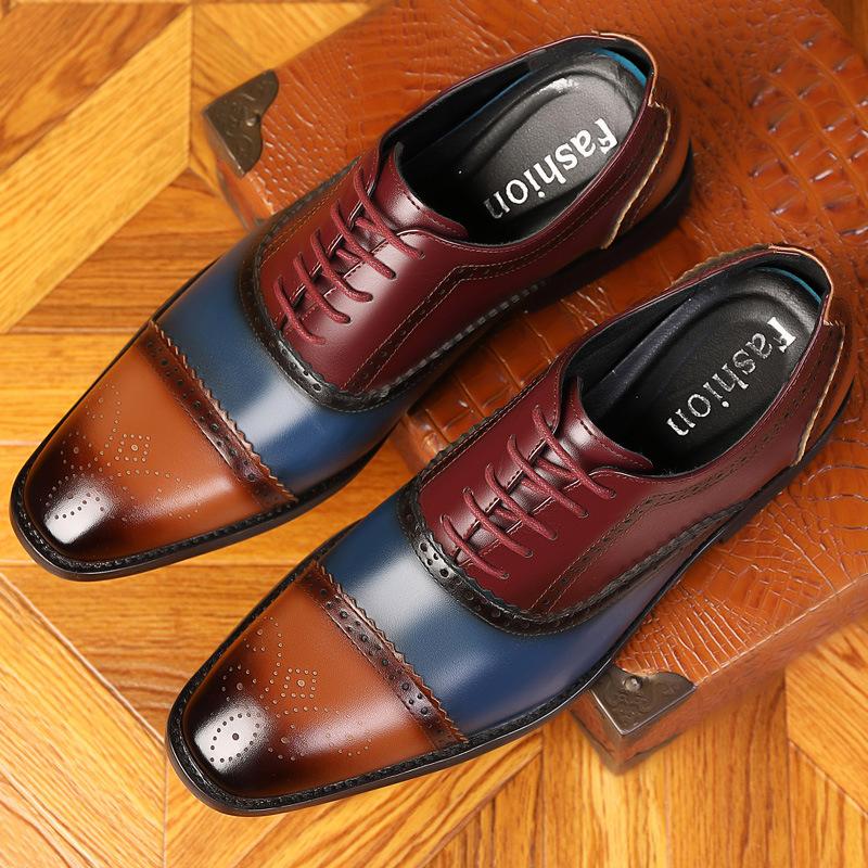 Personal carved youth wild British business format shoes