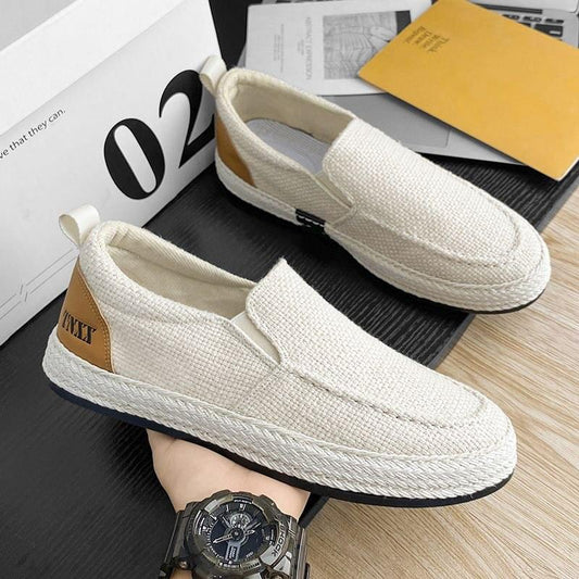 Straw edit fisherman's breathability retro casual shoes