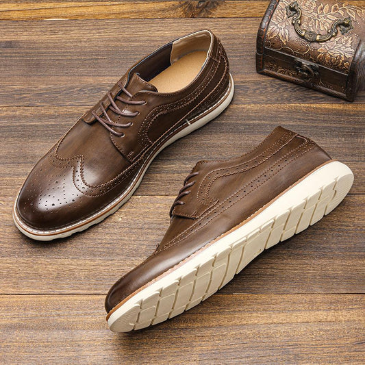Retro spring and summer comfort leather sports shoes