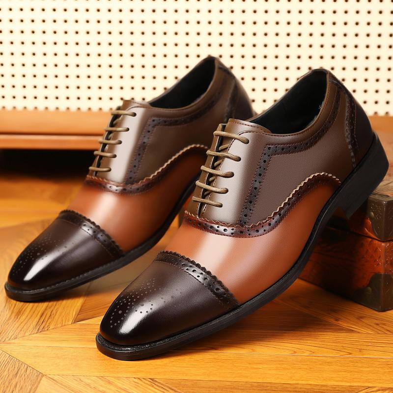Personal carved youth wild British business format shoes