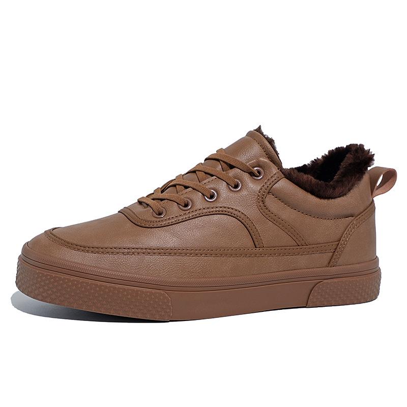 Keep warm fashion comfortable soft bottom small leather shoes