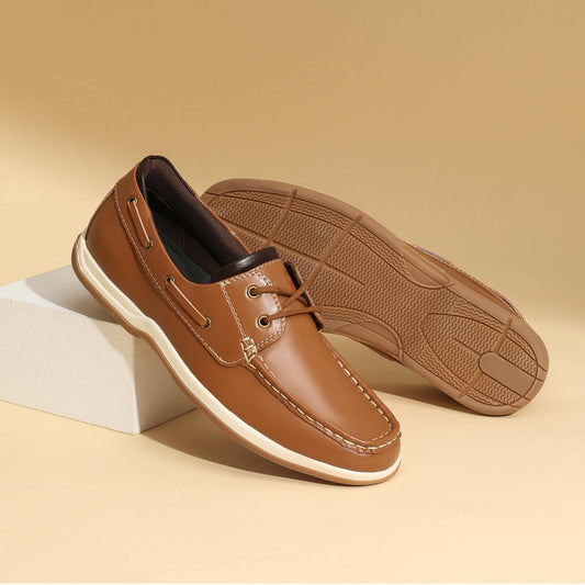 Sailing genuine leather men's oversized breathable leather shoes