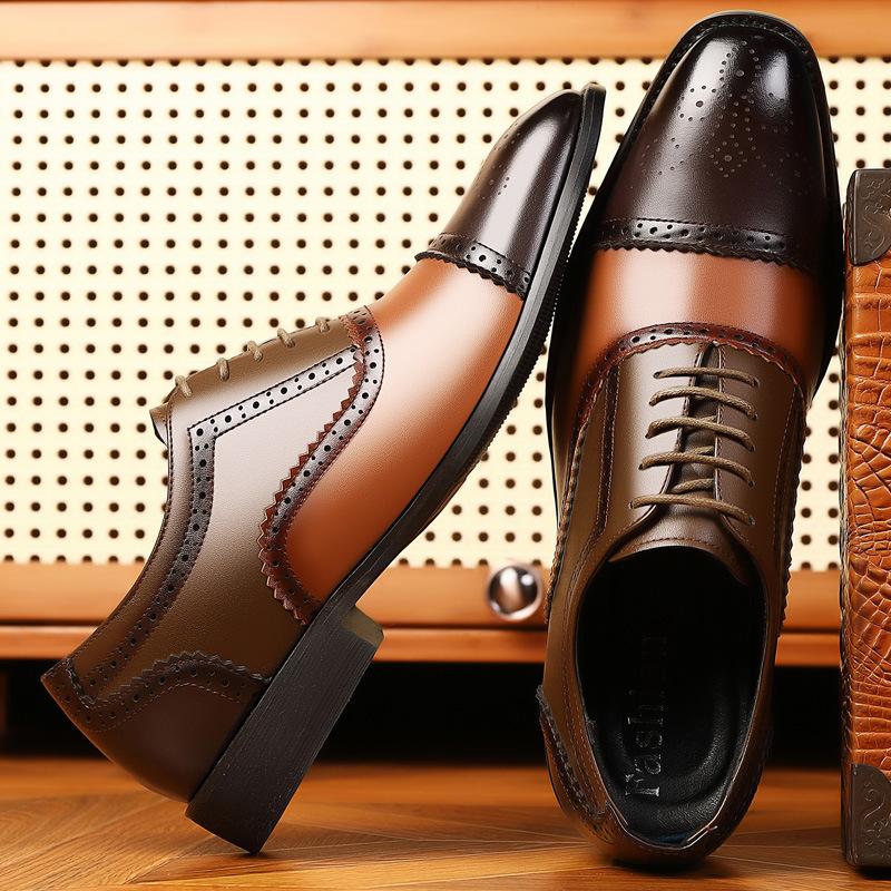 Personal carved youth wild British business format shoes