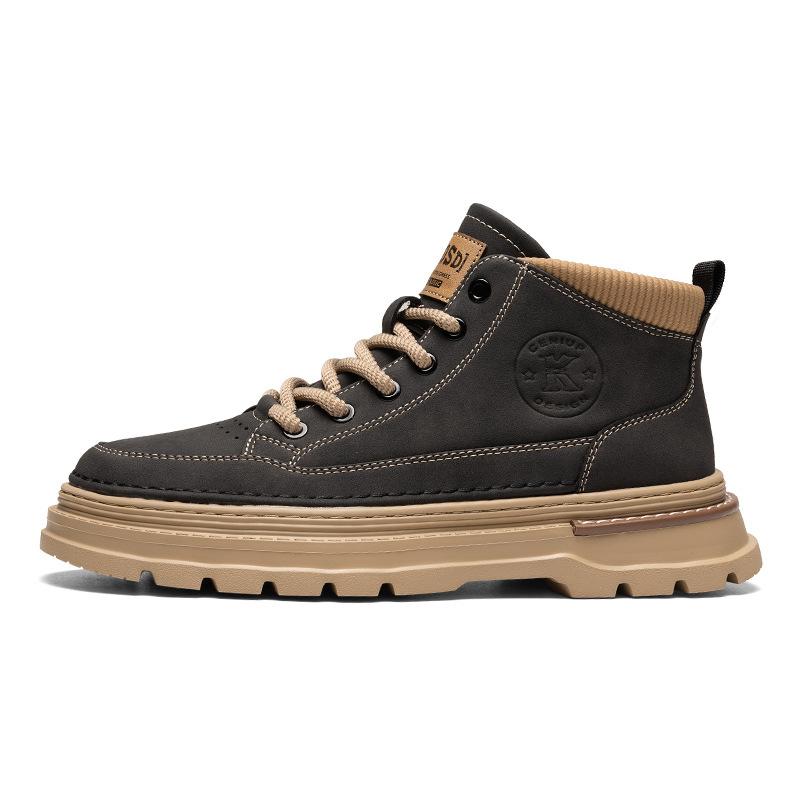 Thick bottom leisure outdoor workers install retro shoes
