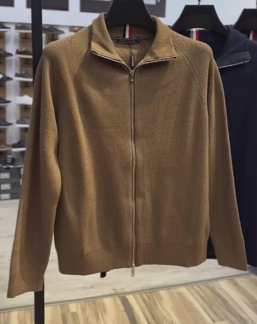 Brown Zippered Fleece Sweater