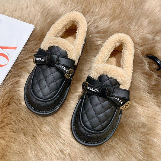 Slip-on fleece casual shoes