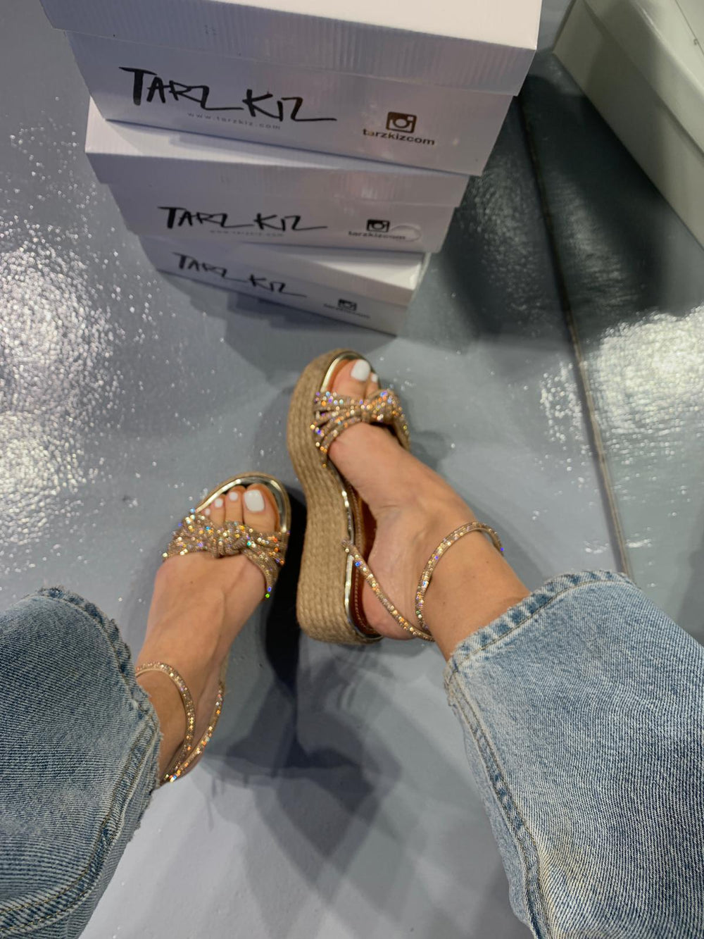 Silver Strap Sandals