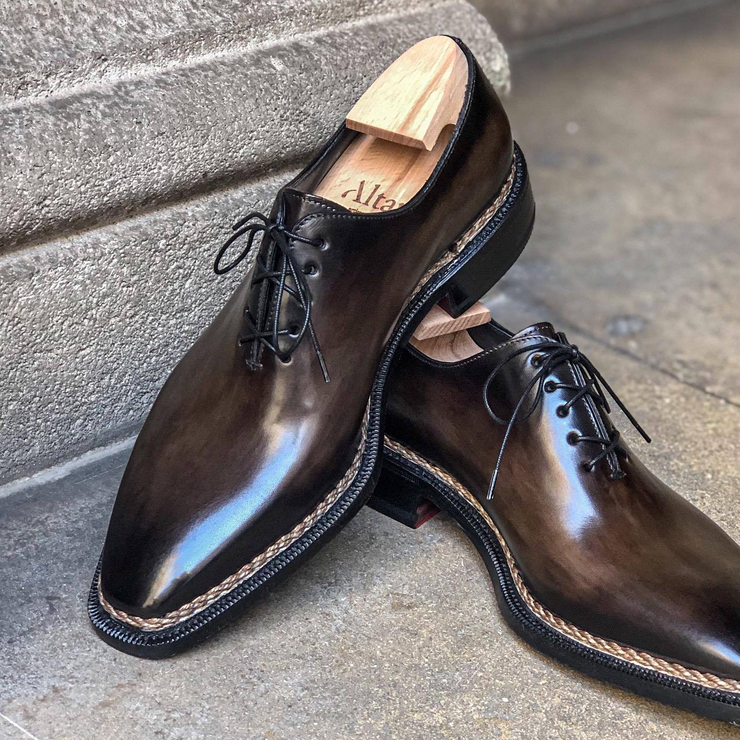 Dark brown Italian leather shoes