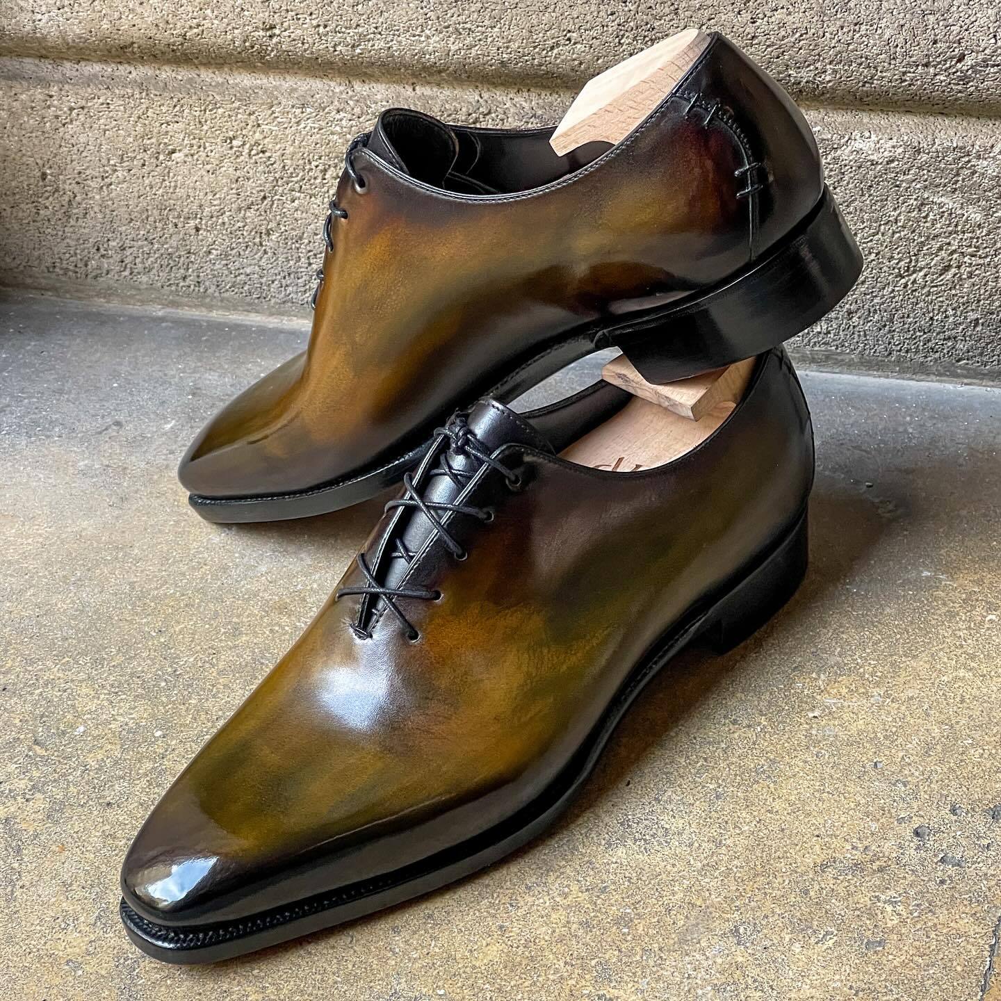 Brown Italian handmade leather shoes