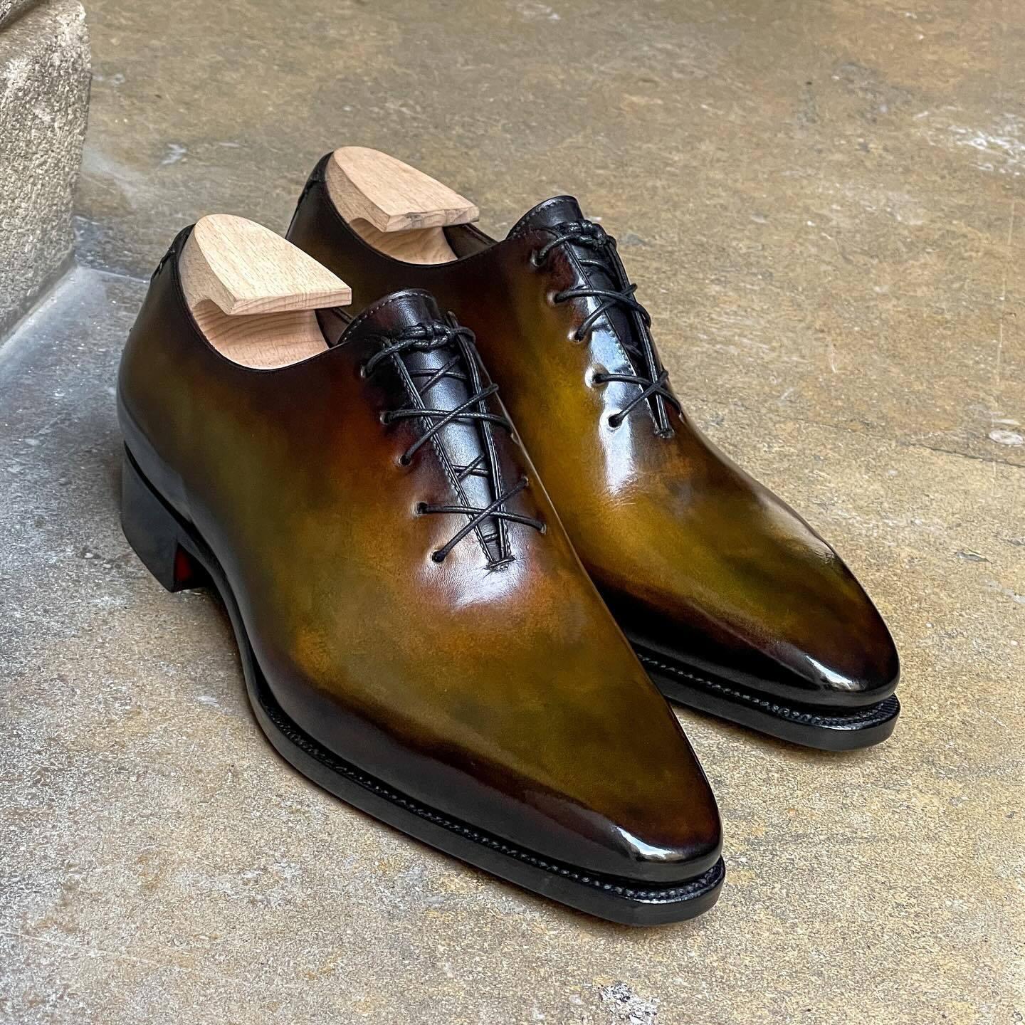 Brown Italian handmade leather shoes