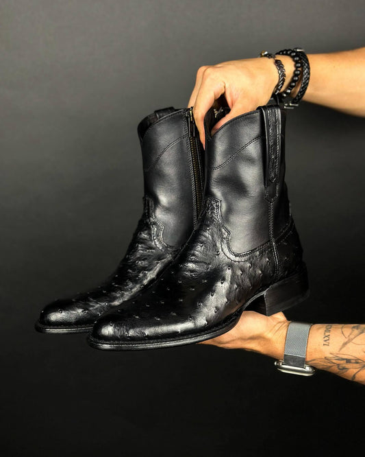 Black Warrior Italian Leather Boots