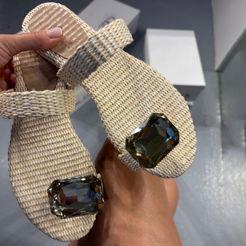 Woven Diamond Beach Sandals