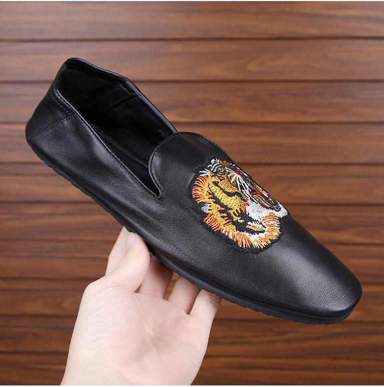 Foldable Wallet Shoes Genuine Leather Peas Shoes