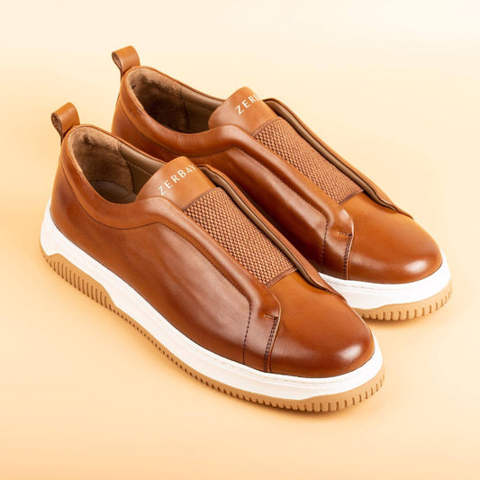 Leisure leather soft sole shoes