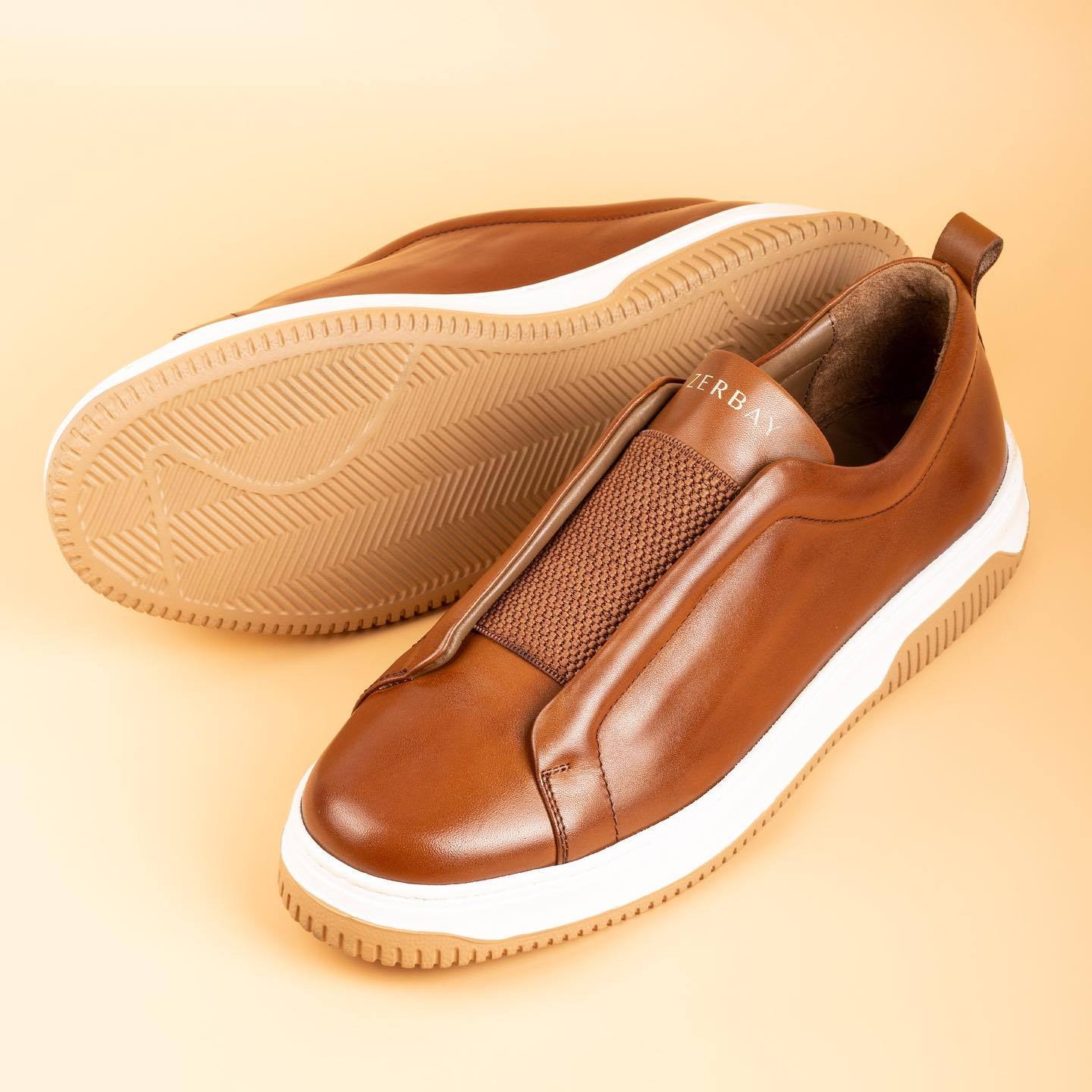 Leisure leather soft sole shoes