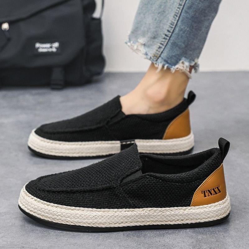 Straw edit fisherman's breathability retro casual shoes