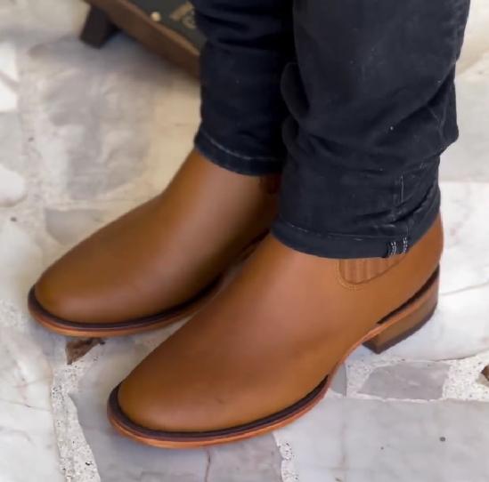 Comfortable brown ankle boots