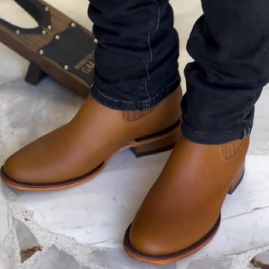 Comfortable brown ankle boots