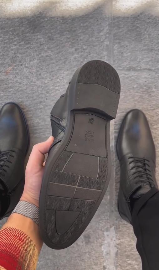 Black Italian handmade leather shoes