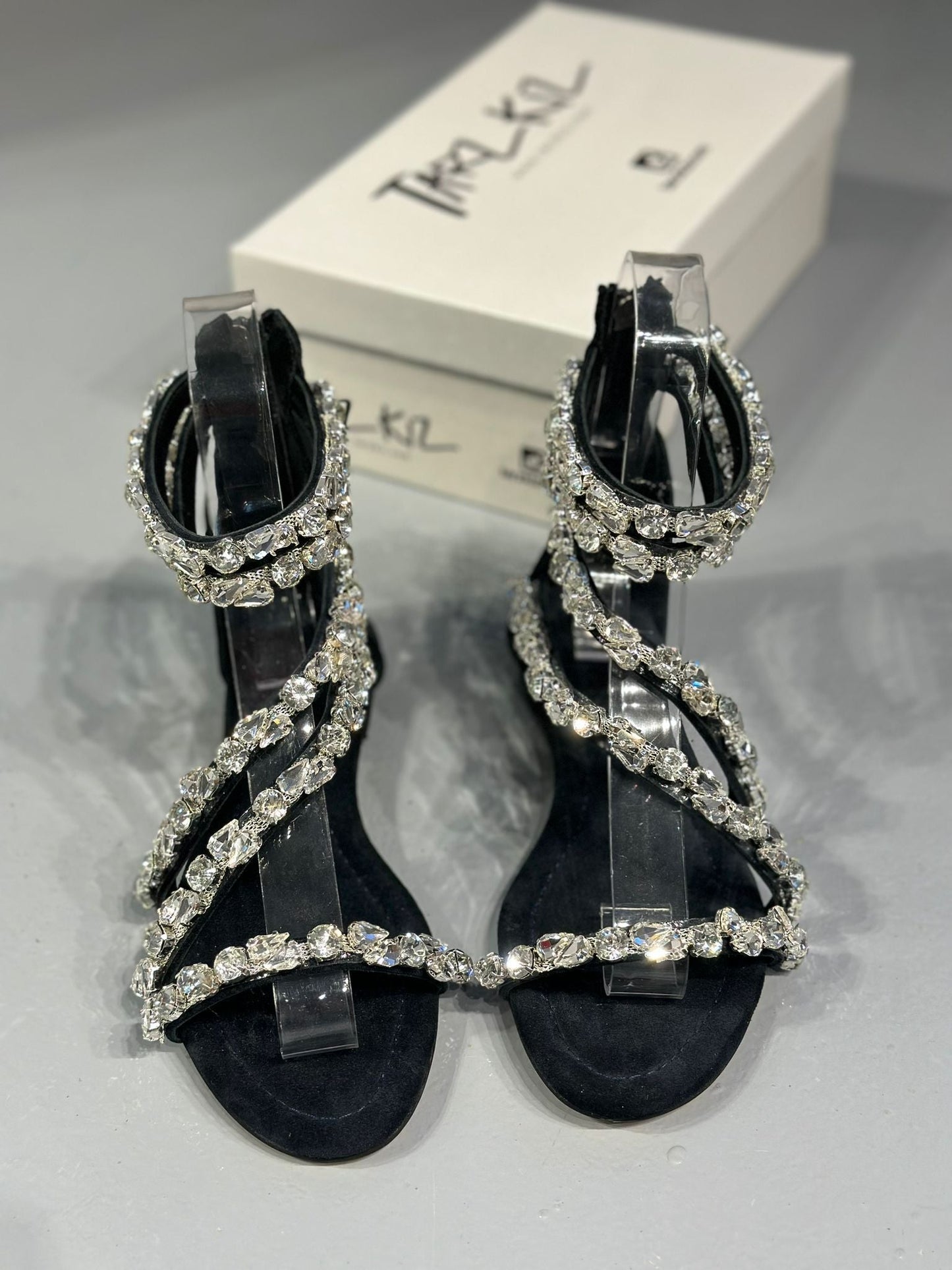 Fringed Sequin Sandals