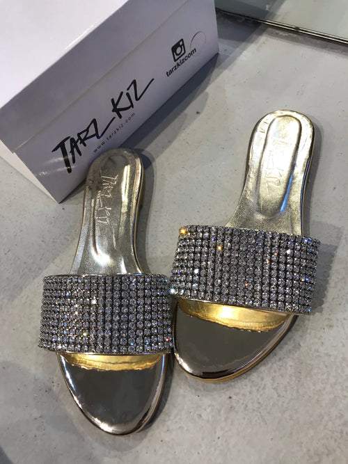 Sparkling Diamond-Embellished Silver Sandals